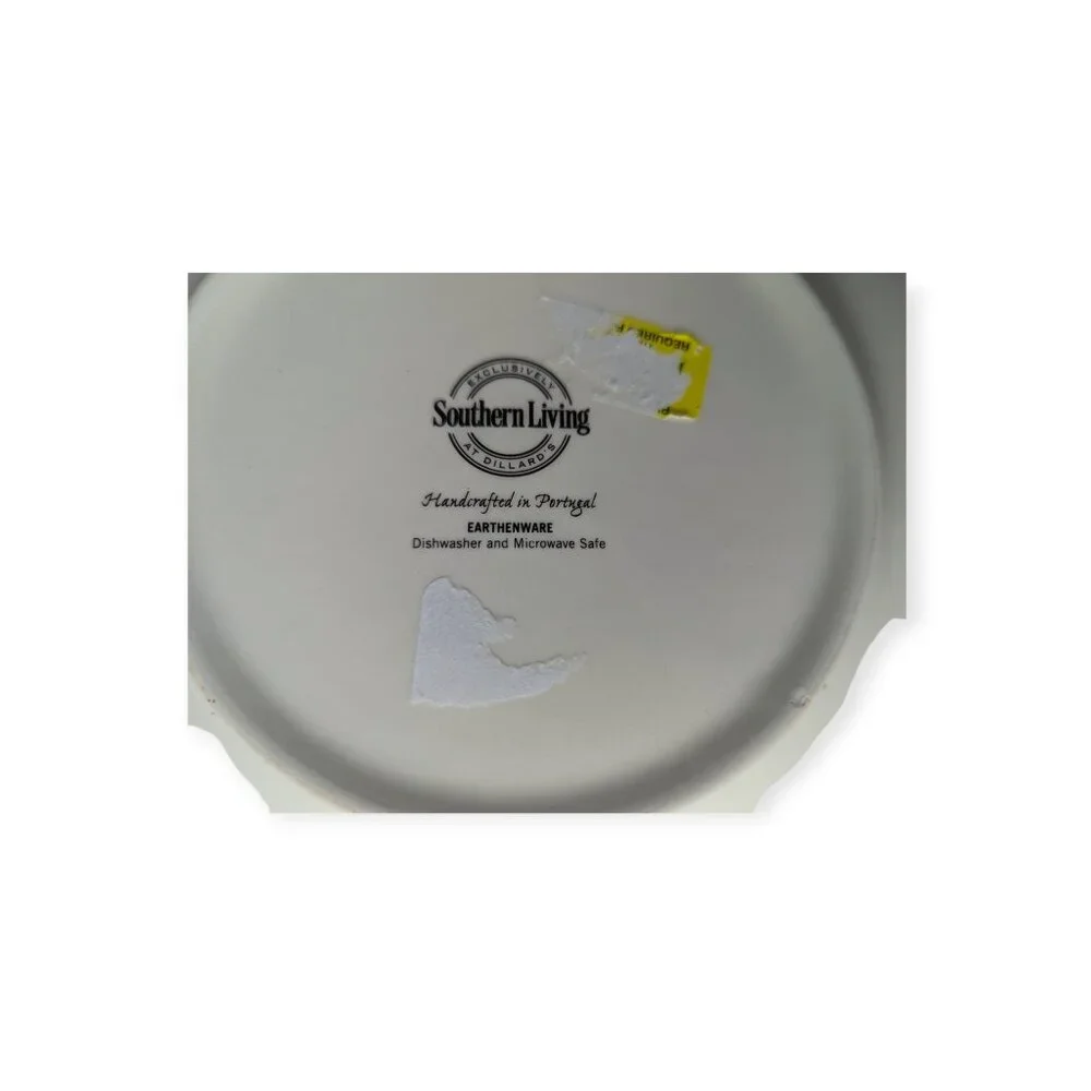 Southern Living Holiday Deer & Harvest Round Earthenware Accent Plates Set Of 2